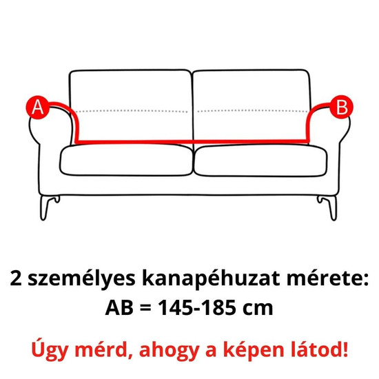 KanapéHuzat (bársonyos, 2 személyes, fehér)